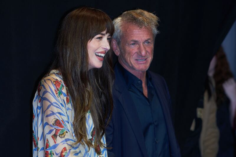 Dakota Johnson and Sean Penn arrive for the premiere of Daddio in Toronto last year. Photograph: Geoff Robins/AFP via Getty Images