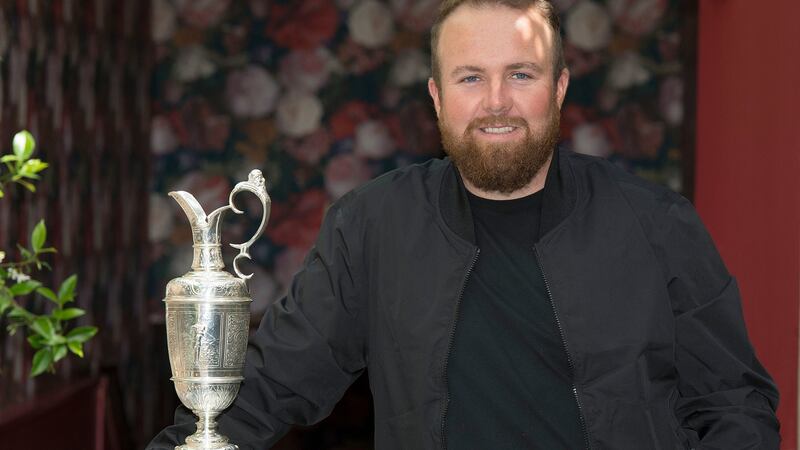 Shane Lowry with the  claret jug, at a press conference in Dublin prior to the official homecoming reception in his home town of Clara.Photograph: Dave Meehan