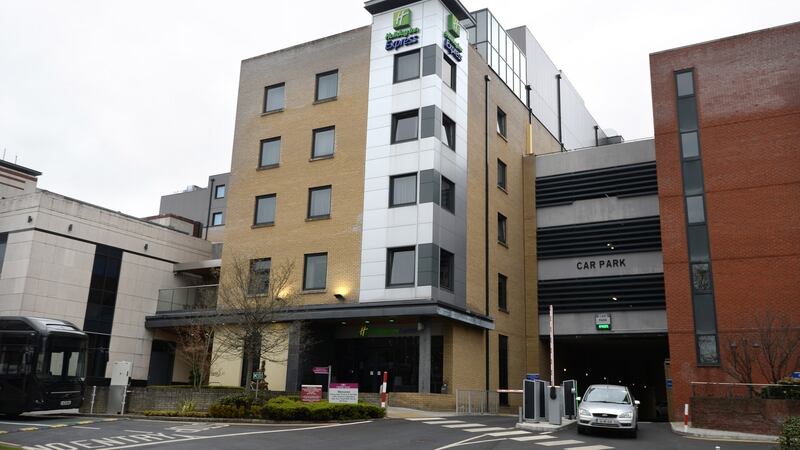 The Holiday Inn Express in Northwood, Santry, Dublin. ‘There are very good people at the hotel,’ says Manar Shouha. Photograph: Dara Mac Dónaill
