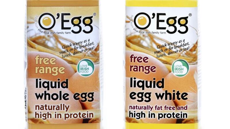 Liquid whole egg – four tablespoons equals one egg – and liquid egg white