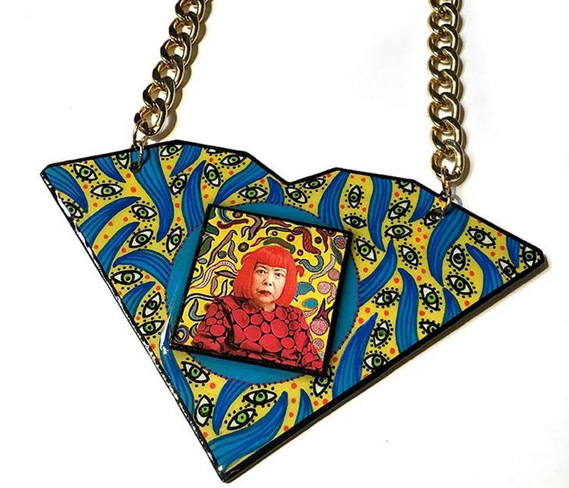 Yayoi Kusama necklace by Kiki Na Art €140, Irish Museum of Modern Art, Dublin 8