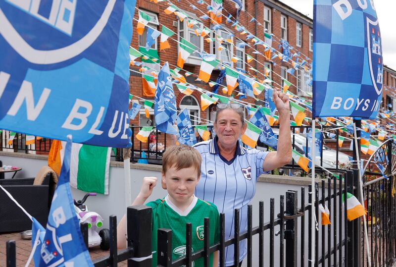 Josie Parrott said: 'We always put the bunting up, always for Kellie’s fights as well.' Photograph: Alan Betson