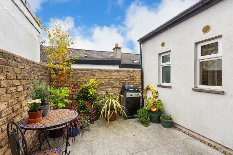 South-facing rear terrace