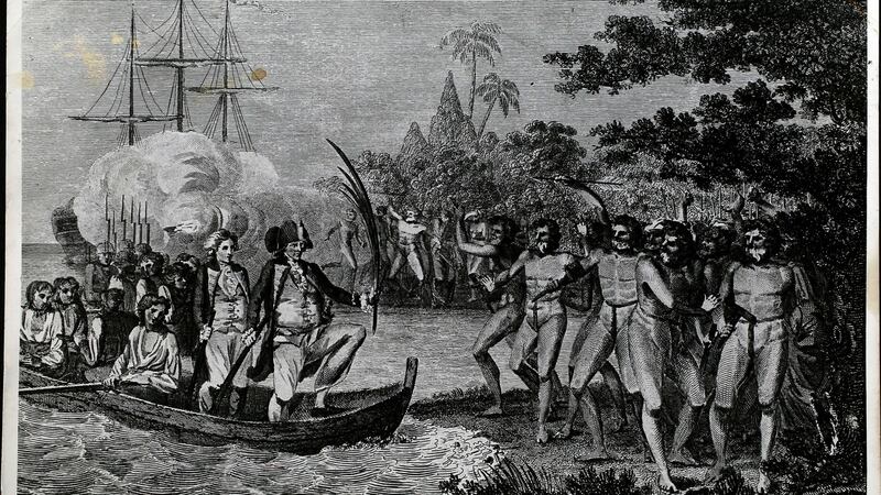 The Landing of Captain Cook and Company at Tanna, one of the New Hebrides. Photograph: Hulton Archive / Getty Images