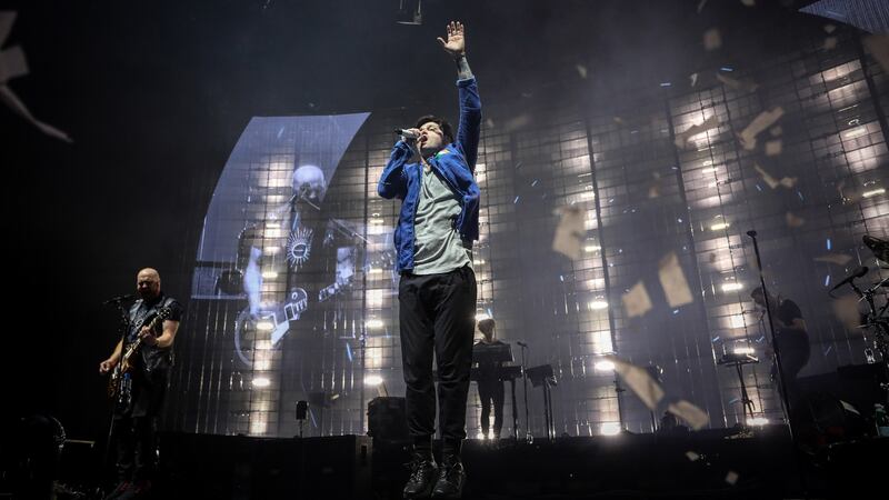 The Script on stage at the 3Arena, Dublin, on Thursday. Photograph: Crispin Rodwell/The Irish Times