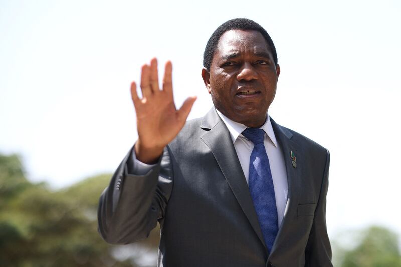 Hakainde Hichilema, Zambia's president,  has renegotiated the country's defaulted debt, put a lid on brisk inflation and signed a $1.3 billion three-year loan with the IMF. Photograph: Dan Kitwood /Getty Images
