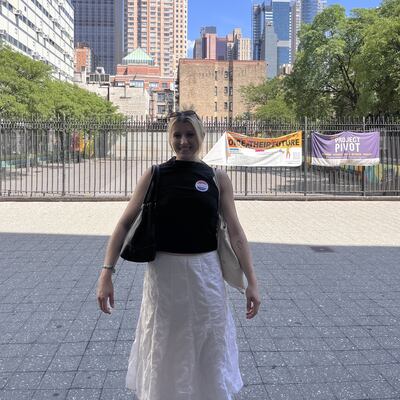 Alison Woodhouse: 'The average New Yorker working class person is working two jobs just to stay afloat and pay their rent.' Photograph: Keith Duggan