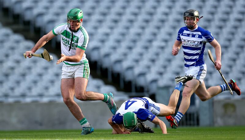 Naas made Ballyhale Shamrocks work hard for victory in Sunday's Leinster SHC club semi-final at Croke Park. Photograph: Ryan Byrne/Inpho