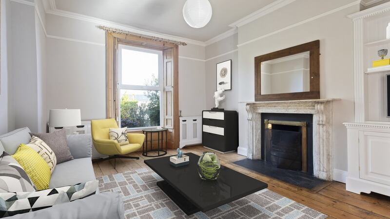 The house has been digitally staged for sale by the agent, but is currently empty