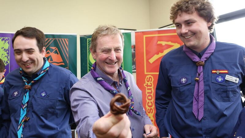 Taoiseach Enda Kenny opening Scouting Ireland’s newly refurbished training and conference centre at Larch Hill, Dublin. Photograph: Julien Behal
