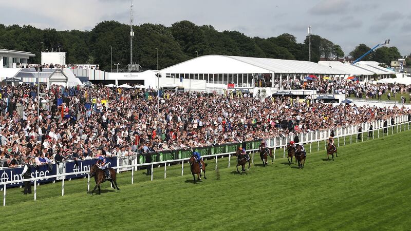 Forever Together and Donnacha O’Brien on the way to winning the Investec Oaks at Epsom. Photograph: Steve Parsons/PA