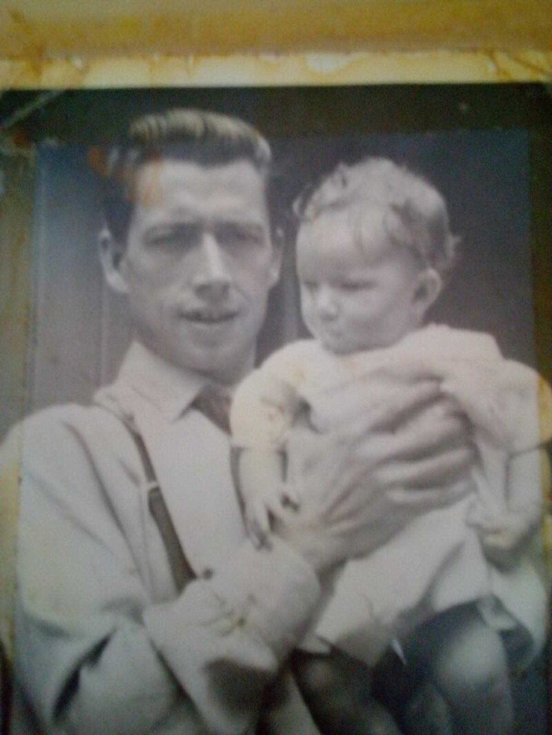 My granda Paddy Lundy, pictured with my mother as a baby. He too died young. My mother maintains that one bullet killed five men.