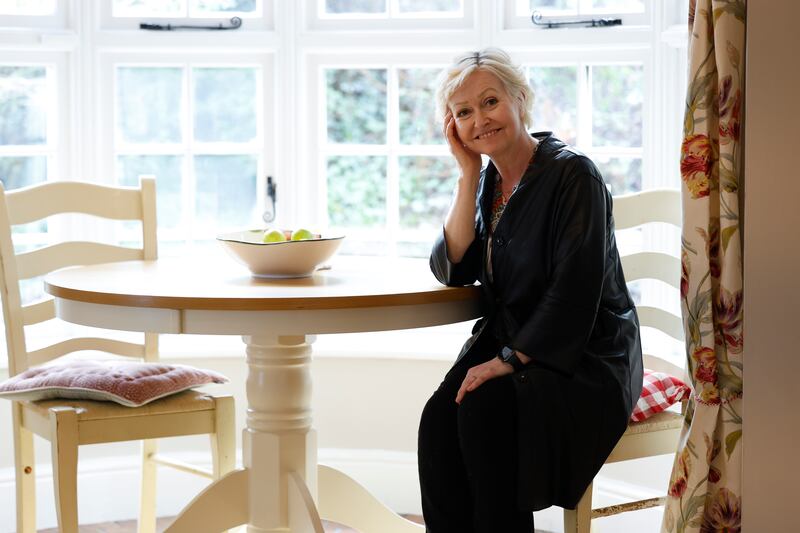 Cathy Kelly sitting at her favourite spot. Photograph: Nick Bradshaw