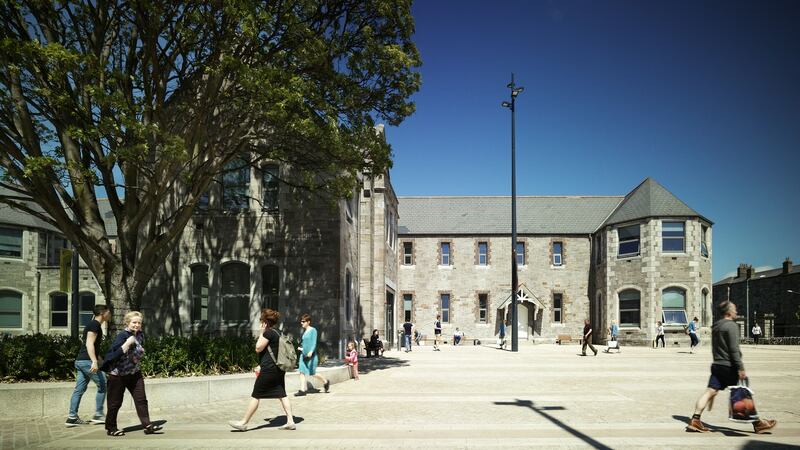 “DIT’s new campus taking shape in Grangegorman. Photograph: Marie-Louise Halpenny.”