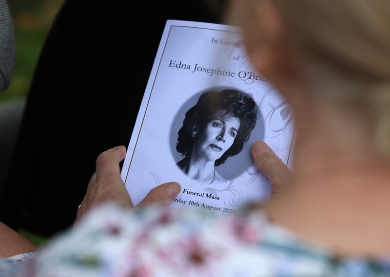 Edna O’Brien's funeral took place on Saturday afternoon at St Joseph's Church, Tuamgraney, Co Clare. Photograph: Dara Mac Dónaill











