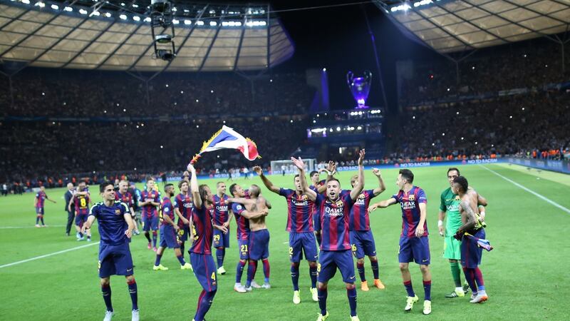 It’s been five years since Barcelona won the Champions League in Berlin. Photo: Fishing4/Anadolu Agency/Getty Images