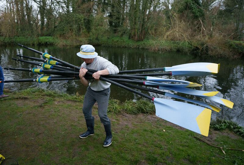 Cian O’Callaghan, who spent the day assisting teams getting in and out of the water. Photograph: Barry Cronin