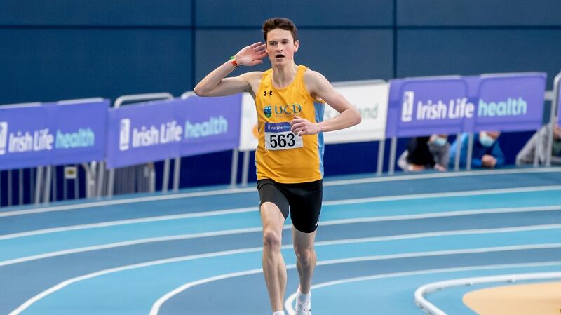 Luke McCann is among the 1500m hopes after his convincing national title win. Photograph: Morgan Treacy/Inpho