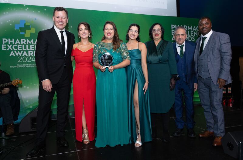 Gold Winners of Excellence in Community Pharmacy Independent (Single outlet and single superintendent), Reidy's Pharmacy of Rathcoole. Photograph: Paul Sherwood