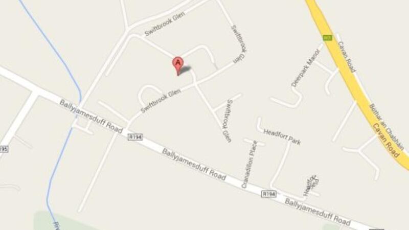 A google maps image showing the location of the of the Swiftbrook Glen estate in Virginia, Co Cavan.