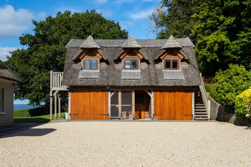 Solid French oak garage
