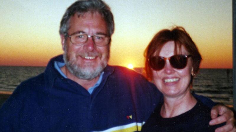 Undated family handout photo of Marie Fleming and her partner Tom Curran.