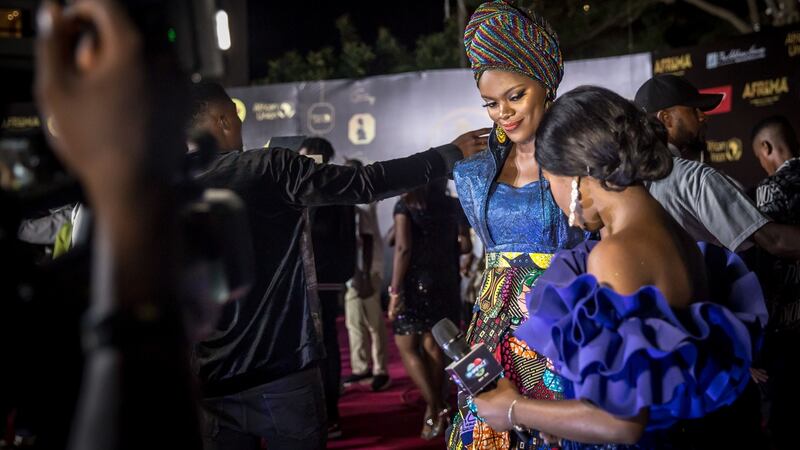 The red carpet of the All Africa Music Awards in Lagos. Photo by Sally Hayden.