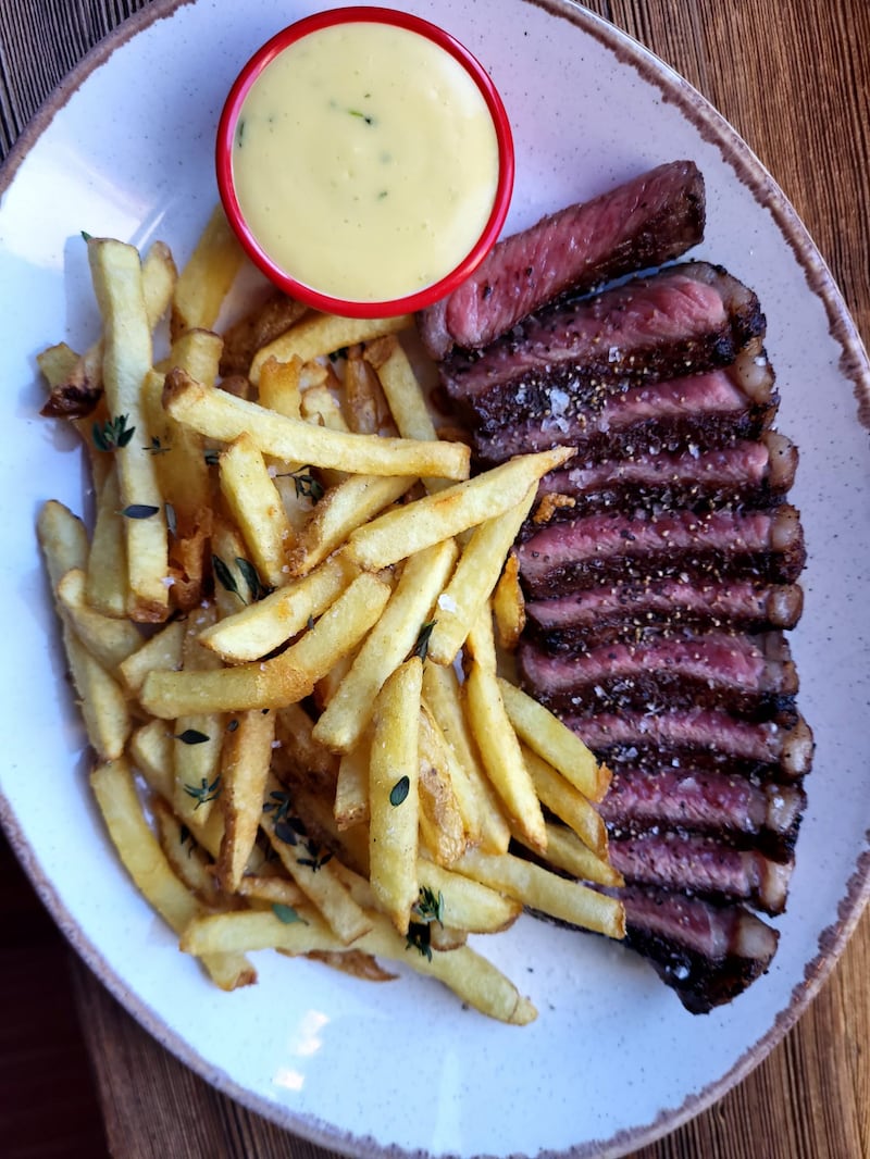 Steak frites at Mister S on Camden Street in Dublin.
