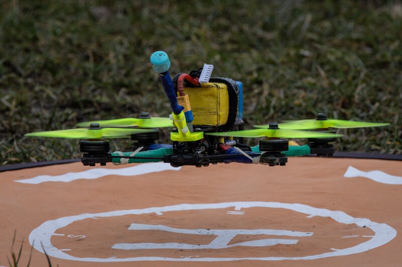 A training drone used in a course for civilians and military personal. Photograph: Chris McGrath/Getty