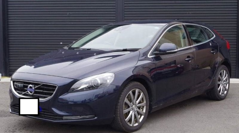 A Volvo V40 SE LUX 1.4 diesel with similar alloy wheels to the car found partially burnt out in Drumcondra in Dublin. Photograph: An Garda Síochána