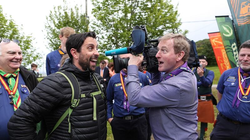 Taoiseach Enda Kenny opening Scouting Ireland’s newly refurbished training and conference centre at Larch Hill, Dublin. Photograph: Julien Behal