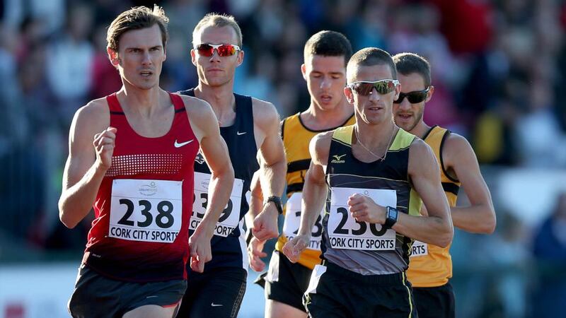 Ireland’s Rob Heffernan competes in the 3km  walk at the Cork City Sports where he finished fourth at CIT, Cork. Photograph: Donall Farmer/Inpho