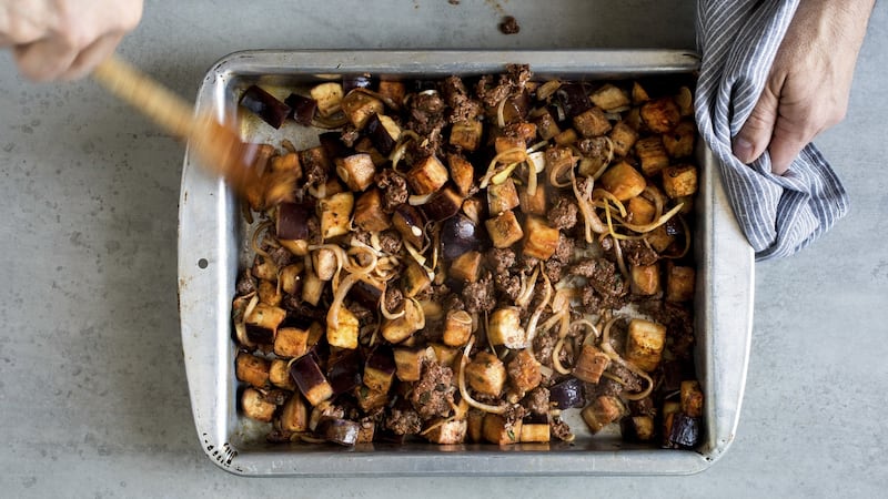 Yotam Ottolenghi’s moussaka: a good aubergine dish is heaven. Photograph: Andrew Scrivani/New York Times