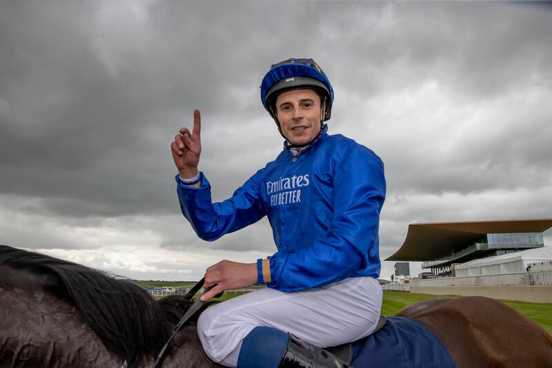 William Buick rides Spirited Style in the Henkel-Preis der Diana in Dusseldorf. Photograph: Morgan Treacy/Inpho