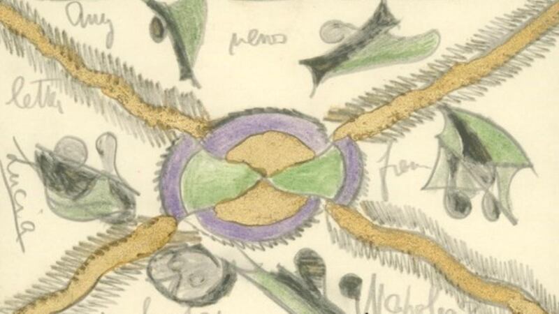 A detail from Lucia Joyce’s letter to the Currans. Photograph: UCD Curran Collection