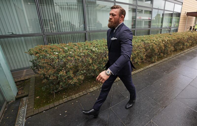 Conor McGregor arrives at Blanchardstown Court, Dublin on September 8th, where he is charged with dangerous driving in relation to an incident in west Dublin in March. Photograph: Nick Bradshaw/PA