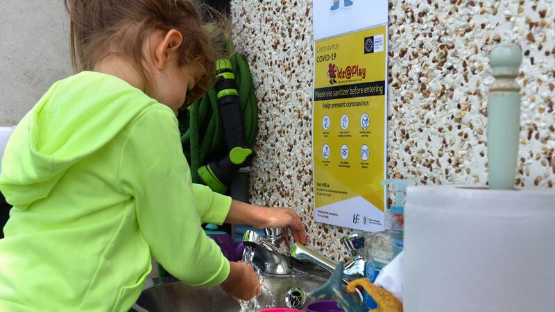 Elodie McGrath (4), at Kidz@Play in Newton Hall, Maynooth, Co. Kildare. Photograph: Dara Mac Dónaill