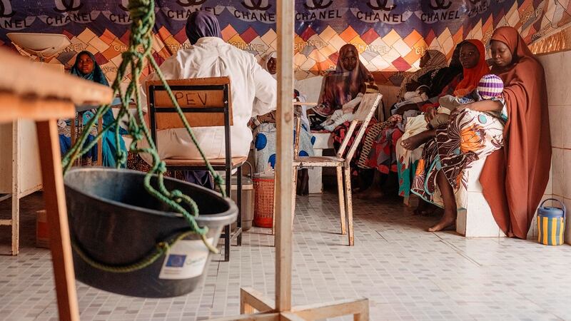 The consultation room at the Integrated Health Centre (CSI) Koufan, Niger. Concern is working to build the capacity of such community health facilities. Photo: Ollivier Girard/Concern Worldwide