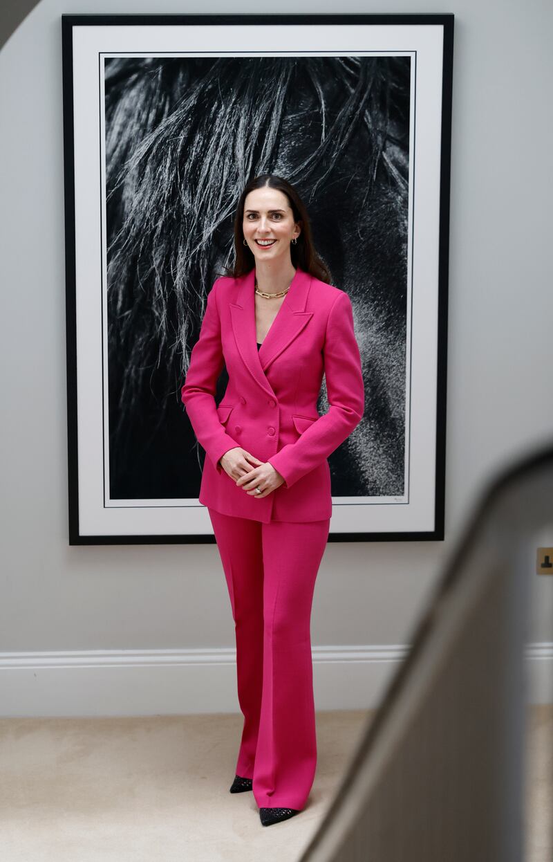 Ciara Byrne wearing a suit by Gabriela Hearst.  Photograph: Nick Bradshaw