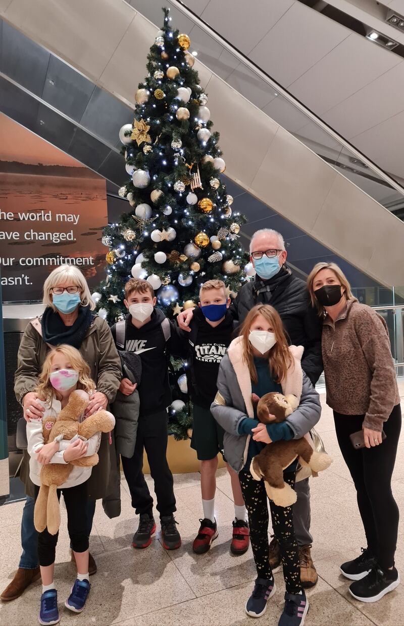Back: Alison Beasant, Luke, Eliot, David Beasant. Front: Collette, Anna, Julie Dupuy. Photograph: Patsy McGarry