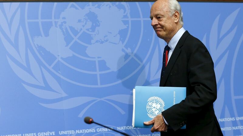 United Nations Special Envoy for Syria Staffan de Mistura has said the talks will last until March 24th, break for consultations and resume 10 days later. Photograph: Denis Balibouse/Files
