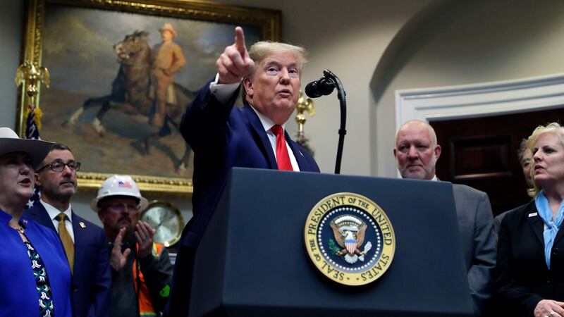 US president Donald Trump at the White House on Thursday: ‘I will say this, we caught a total monster. We took him out. That should have happened a long time ago.’ Photograph: Evan Vucci/AP