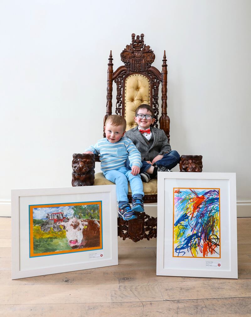 Charles (five) and Neal (one) Gallagher won second and third prize in Category F. Photograph: Justin Mac Innes/Mac Innes Photography