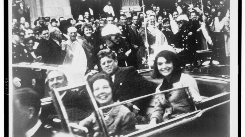Former US president John F Kennedy, first lady Jacqueline Kennedy,  Texas governor John Connally  and his wife  riding in the presidential motorcade moments before Kennedy was shot in Dallas,Texas, on November 22nd, 1963. Photograph: Reuters