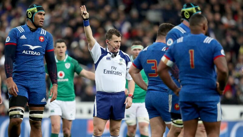 Nigel Owens refereed Ireland’s Six Nations opener in Paris. Photograph: Dan Sheridan/Inpho