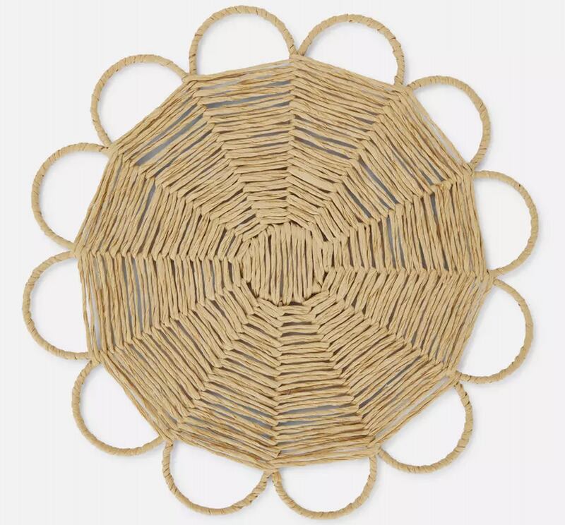 Flower woven rattan placemat, €4 from Pennys