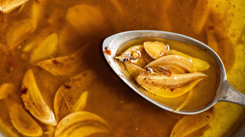 The additions of garlic, anchovies and red-pepper flakes take an already fragrant brown butter to the next level.