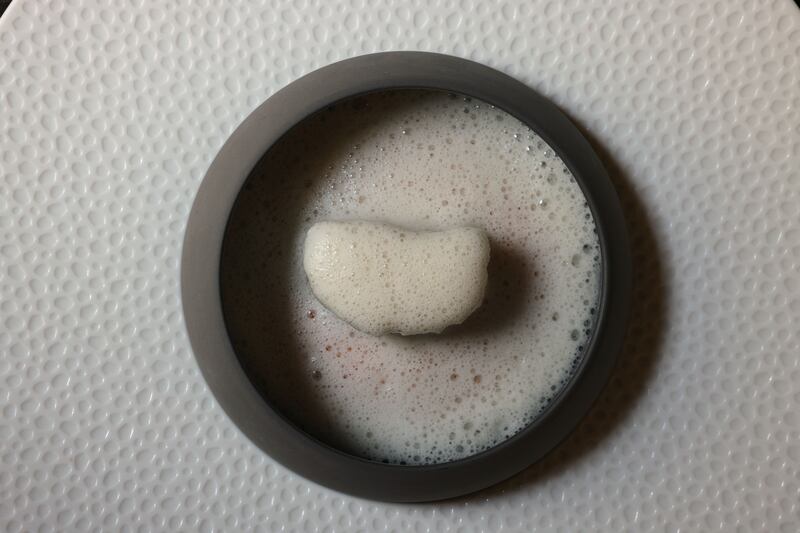 Amai by Viktor: Monkfish with coconut milk, mussels coriander and red pepper puree