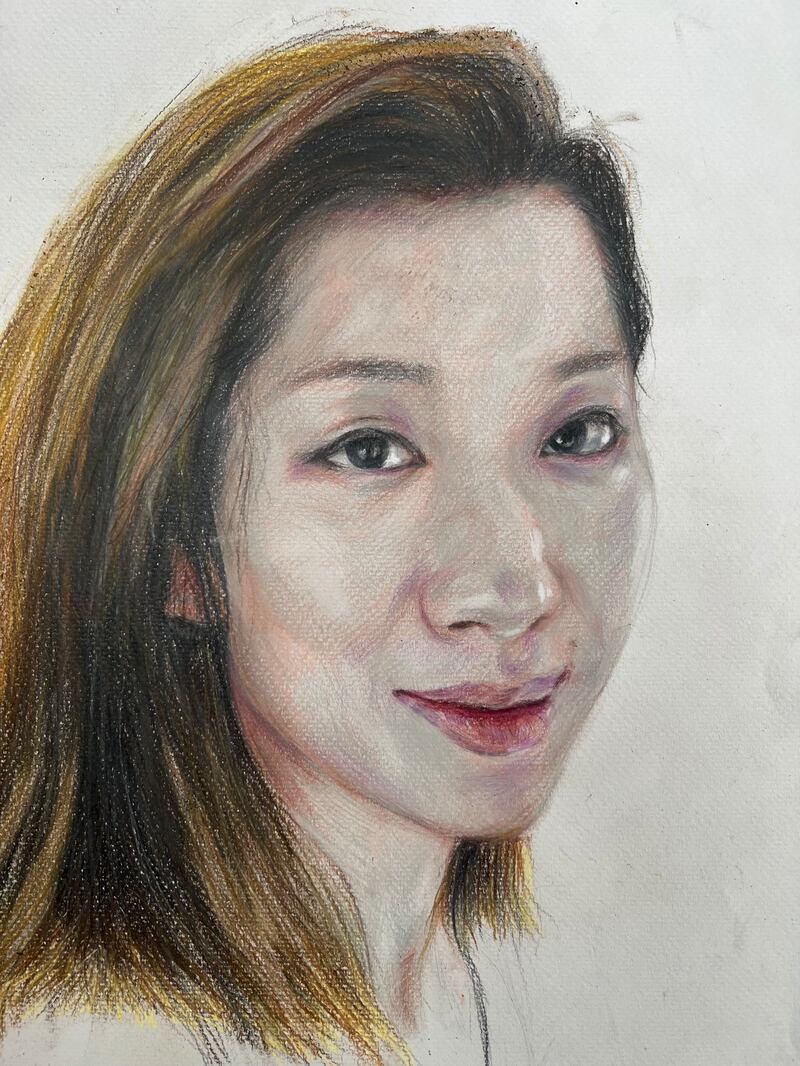 My Mum, by Grace Yu (Dublin), shortlisted for the Zurich Young Portrait Prize 2022 at the National Gallery of Ireland.
