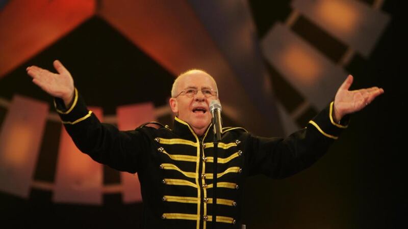 Seán Bán Breathnach:  performing in the final of the Charity You’re a Star in the Helix Theatre .Photograph: Aidan Crawley